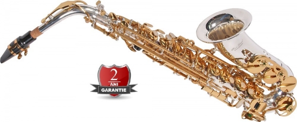 Saxofon Alto Karl Glaser® ARGINTIU+AURIU Silver&Gold [6]