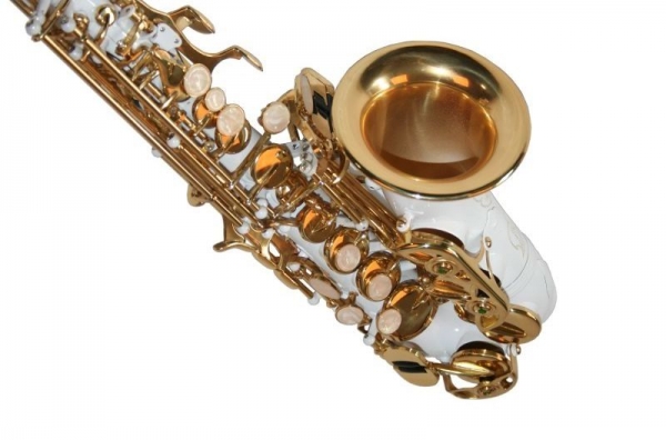 Saxofon Sopran curbat Karl Glaser® Sopranina Alb+clape Auriu White&Gold Saxophone Neuenkirchen-Germany [4]