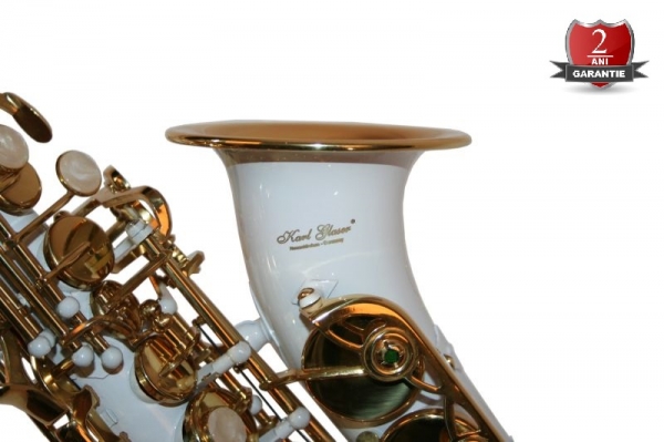 Saxofon Sopran curbat Karl Glaser® Sopranina Alb+clape Auriu White&Gold Saxophone Neuenkirchen-Germany [8]