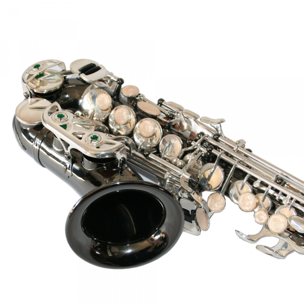 Saxofon Sopran curbat Karl Glaser® Sopranina Negru+clape Argintii Black&Silver Saxophone [5]