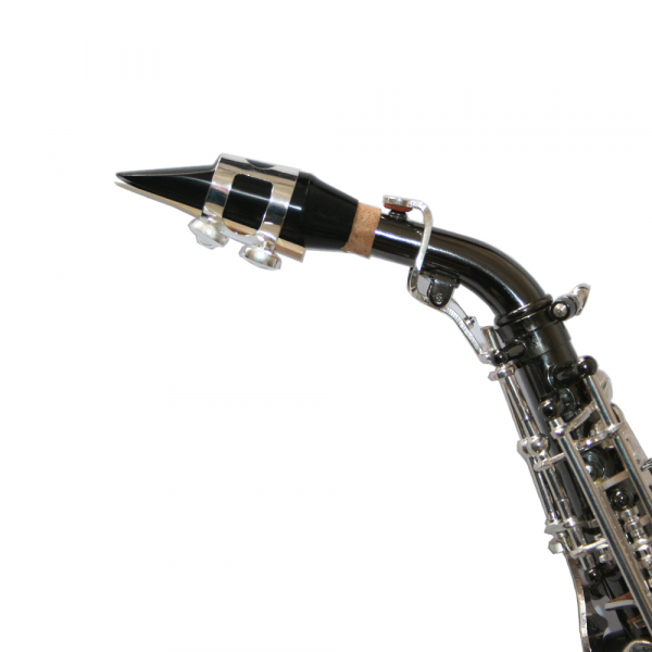 Saxofon Sopran curbat Karl Glaser® Sopranina Negru+clape Argintii Black&Silver Saxophone [2]
