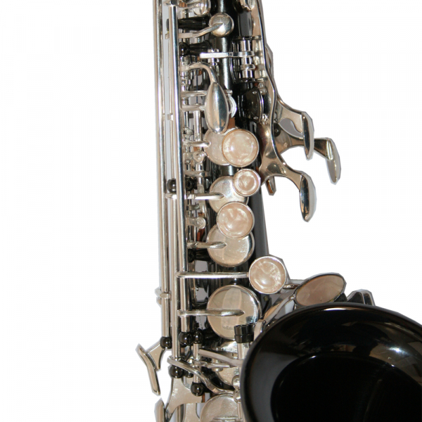 Saxofon Sopran curbat Karl Glaser® Sopranina Negru+clape Argintii Black&Silver Saxophone [4]