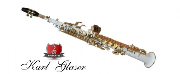 Saxofon Sopran drept Karl Glaser ALB & clape aurii [8]