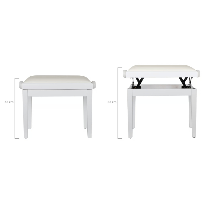 Scaun pian Classic Cantabile Alb Mat model A [2]