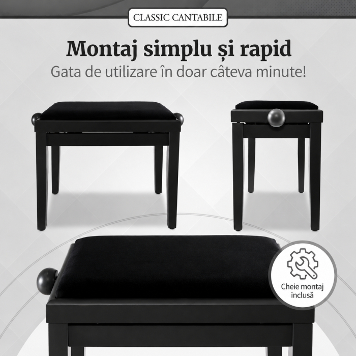 Scaun Pian Classic Cantabile Nuc Inchis Mat [7]