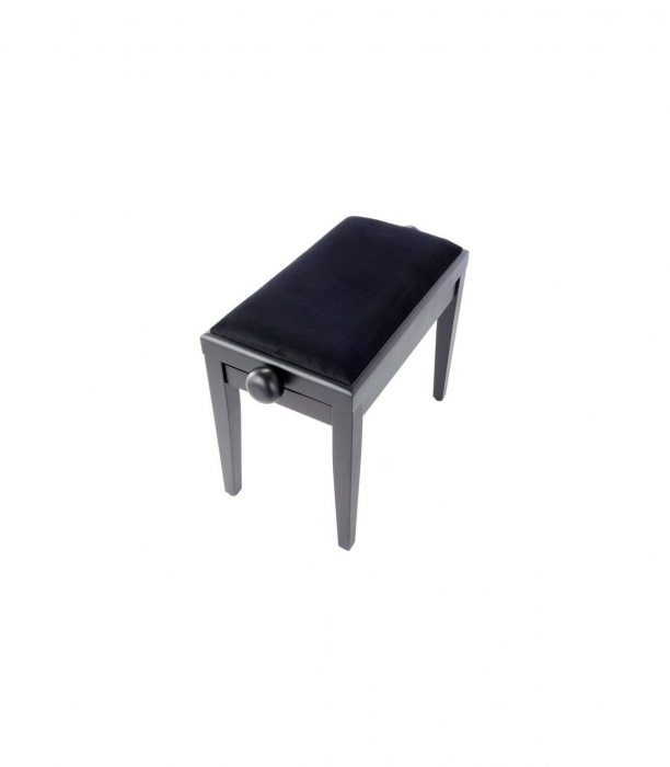 Scaun Pian Flame KB-15BM negru mat [4]