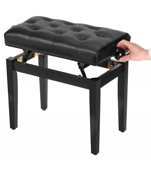 Scaun pian Flame KB-32BL negru mat [2]