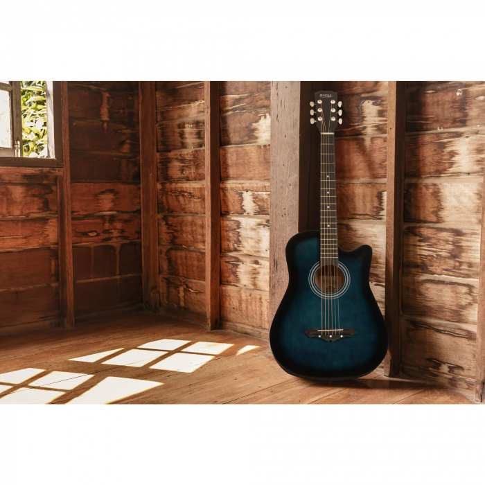 Set chitara acustica Rocktile WSD-5C-BUB Albastru Slim Line Cutaway [2]