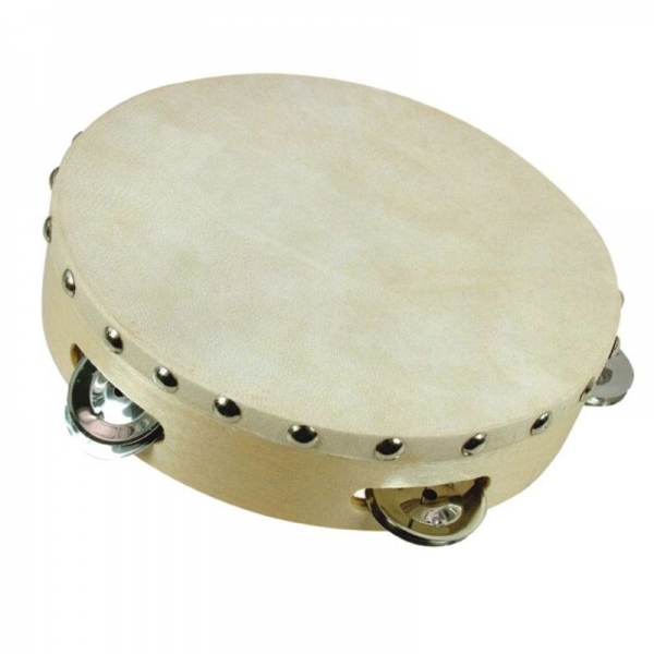 Tamburina PROFESIONALA dubla 2in1 lemn si piele Parrot [3]