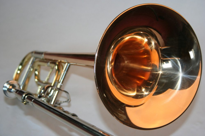 Trombon Konzert Bb/F Quartventil Goldmessing 215 Karl Glaser [7]