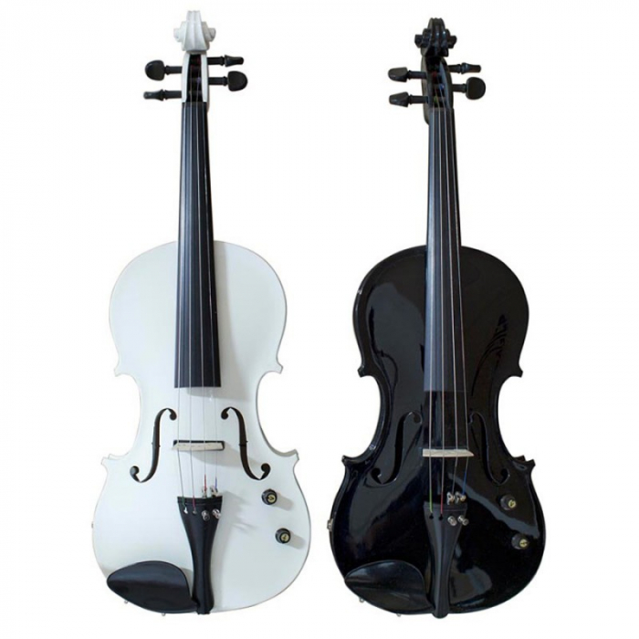 Vioara electro-acustica Vol.+Ton NEGRU 4/4 Hora Reghin [6]