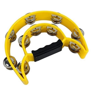 Tamburine - Tamburina clopotei dubla Parrot MT1 / percuție plastic galben