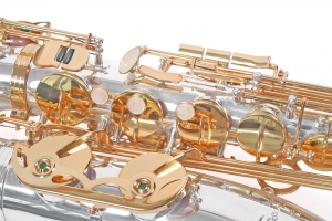 Saxofon Tenor ARGINTIU & clape aurii  Karl Glaser Saxophone Bb [3]