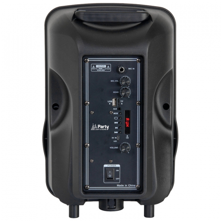 SET BOXA ACTIVA  PARTI-MOBILE8 8"/20CM 15W ILUMINAT LED CU BT/USB/MSD/FM + STAND + MICROFON [4]