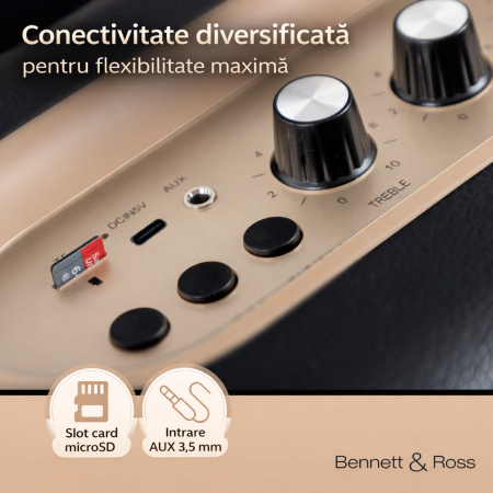 Boxa portabila Bennett & Ross BB-820BK Blackmore Junior Bluetooth Negru [4]
