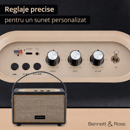 Boxa portabila Bennett & Ross BB-820BK Blackmore Junior Bluetooth Negru [5]