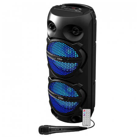 Boxa activa cu acumulator - BOXA PORTABILA PARTY PLUTON 2X8"/20CM 100W TWS BT/FM/USB/MSD