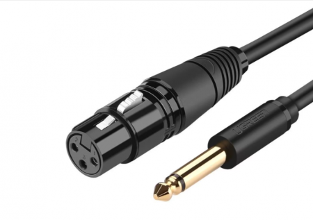 Cabluri si mufe - Cablu microfon, Ugreen, XLR/Jack 6.35 mm, 5 m