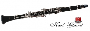 Clarinet Karl Glaser® Bb(Si bemol) Böhm sistem 17clape+6 inele ebonita [8]