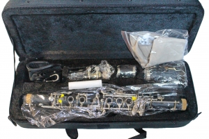 Clarinet Karl Glaser® Eb(Mi bemol)  12clape+6inele mini Böhm sistem ebonita pentru copii [6]