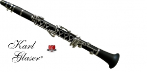Clarinet Karl Glaser® Eb(Mi bemol)  12clape+6inele mini Böhm sistem ebonita pentru copii [8]