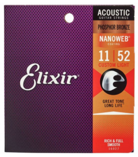 Corzi - Elixir 16027 Nanoweb Custom Light 11-52 Phosphor Bronze