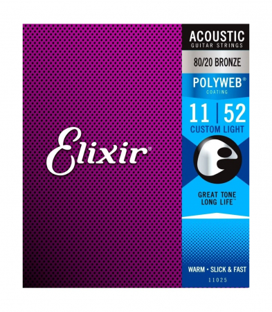 Corzi - Elixir Polyweb Custom Light 11-52 80/20 Bronze