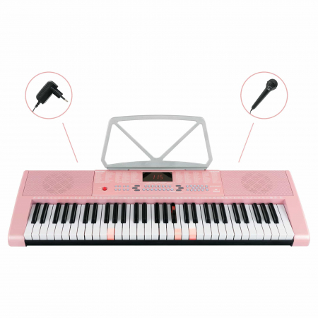 McGrey LK-6120-MIC Set pian portabil roz + stativ + casti + microfon [5]