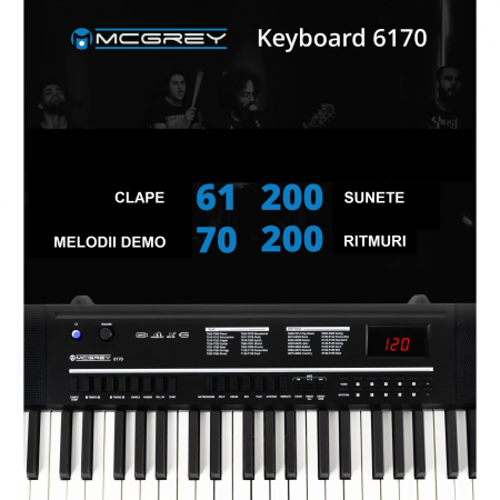 Orga portabila McGrey 6170 BK Keyboard Battery Negru + stativ Z [8]