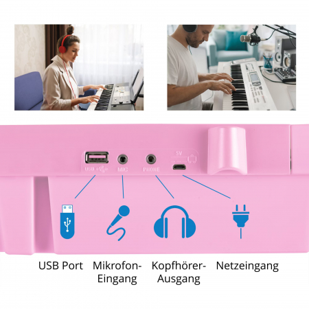 Orga portabila McGrey 6170 Pink Keyboard Battery Roz [7]