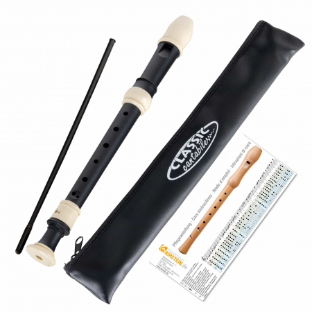 Fluier - Fluier Classic Cantabile Stellina C Soprano Recorder Baroque Black