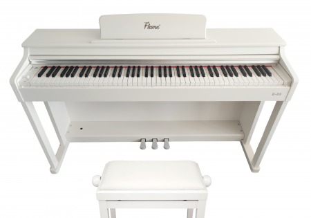 Pian Digital - Set Pian Digital Flame B89 WH Alb + Scaun Classic Cantabile