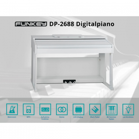 Pian digital FunKey DP-2688A Alb Mat [5]