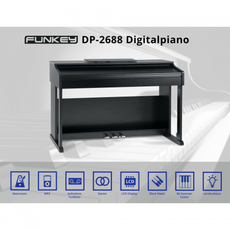 Pian digital FunKey DP-2688A Negru Mat [2]
