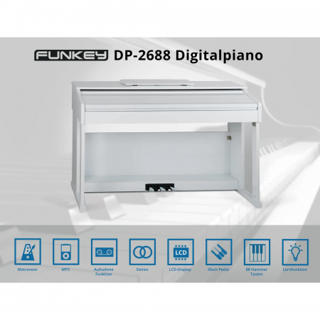 Pian digital FunKey DP-2688A Alb lucios [2]