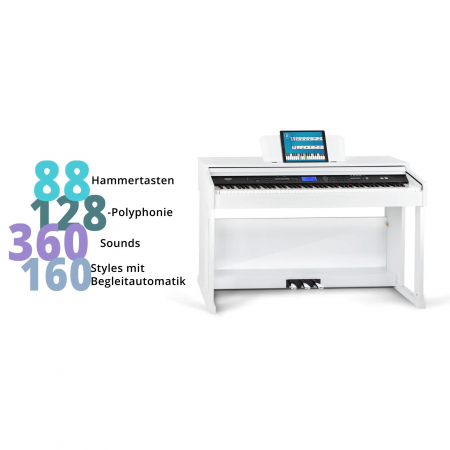 Pian digital FunKey DP-2688A Alb lucios [3]