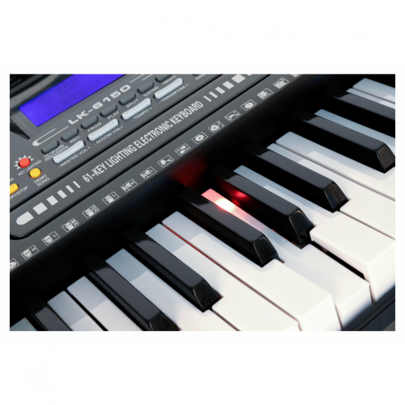Pian portabil McGrey LK-6150 negru clape luminate Mp3 [3]