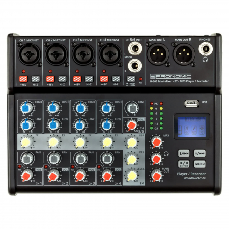 Pronomic B-603 Mini Mixer Bluetooth USB Recording [1]