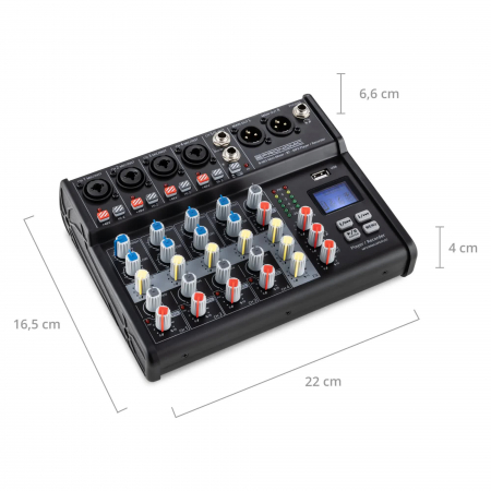 Pronomic B-603 Mini Mixer Bluetooth USB Recording [6]
