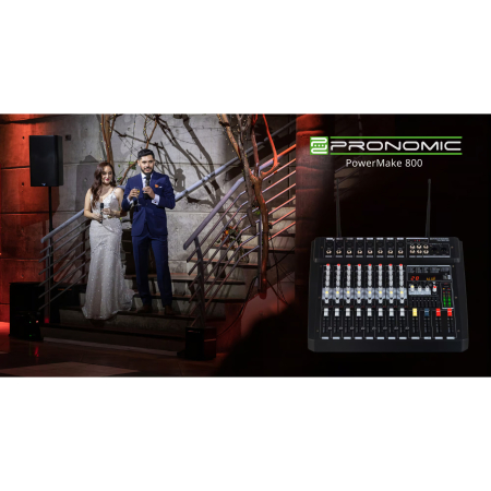 Pronomic Powermake 800 Mixer amplificat + microfoane wireless [2]