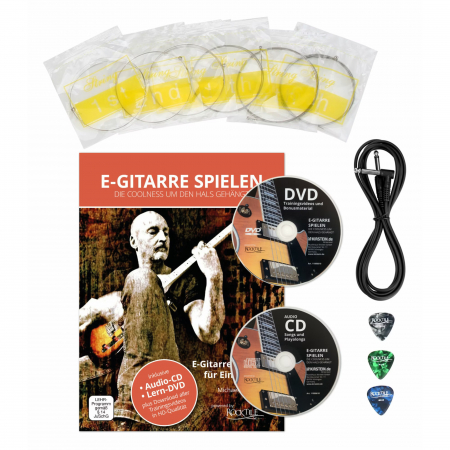 Super Kit Rocktile Pro ST60-BK Chitara Electrica incl. amplificator, acordor, capodastru, curea, penele, husa, stativ [1]