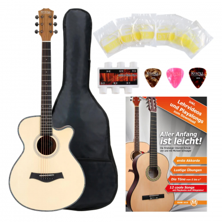 Chitara Acustica - Rocktile WSC-100C NT Set chitara acustica concert western cutaway natur