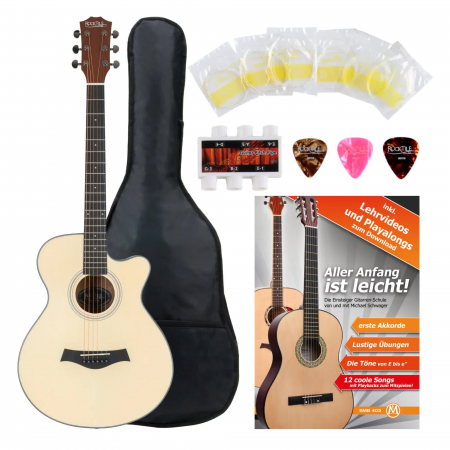 Chitara Acustica - Rocktile WSC-101C NT Set chitara acustica concert western cutaway natur