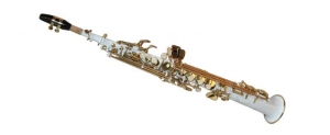 Sopran Sax - Saxofon Sopran drept Karl Glaser ALB & clape aurii