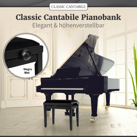 Scaun Pian Classic Cantabile Negru Mat [1]
