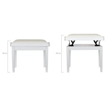 Scaun pian Classic Cantabile Alb Mat model A [1]