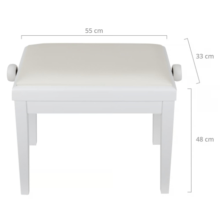 Scaun pian Classic Cantabile Alb Mat model A [2]
