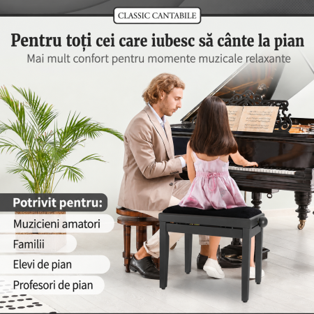 Scaun Pian Classic Cantabile Nuc Inchis Mat [4]