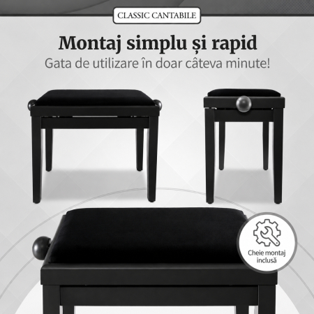 Scaun Pian Classic Cantabile Nuc Inchis Mat [6]