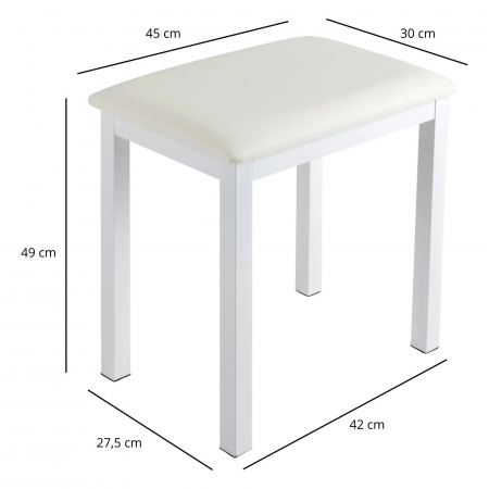 Scaun pian FunKey B100 alb [4]